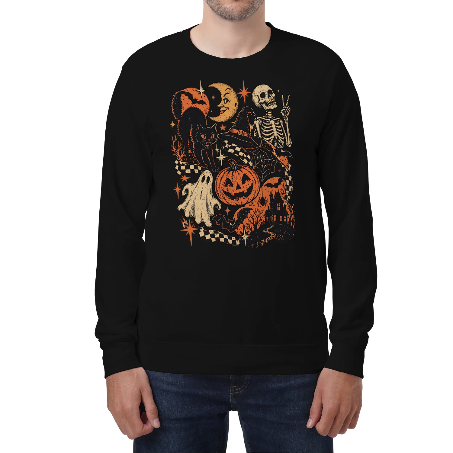 The 'Midnight Flash' Vintage Spooky Unisex Sweatshirt