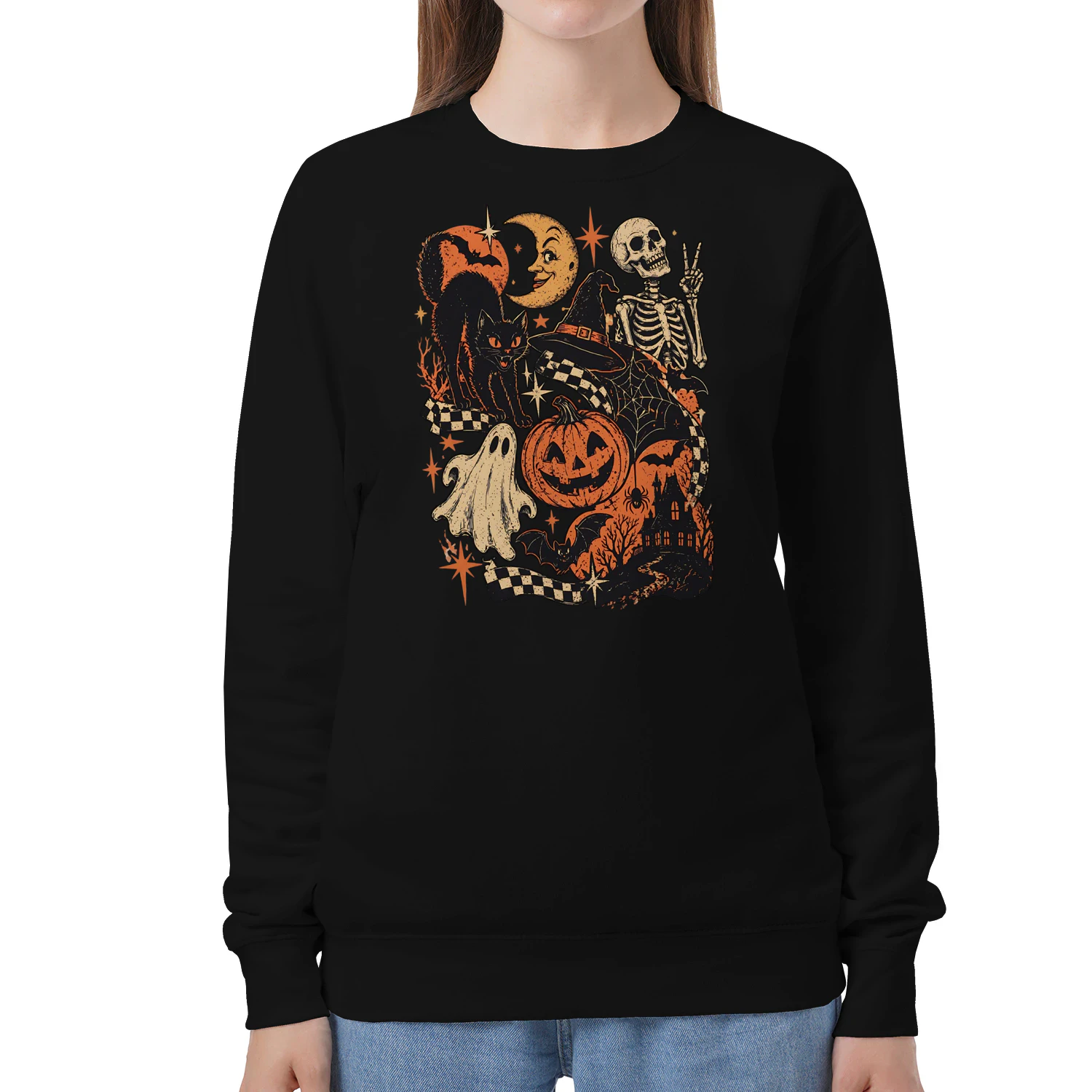 The 'Midnight Flash' Vintage Spooky Unisex Sweatshirt