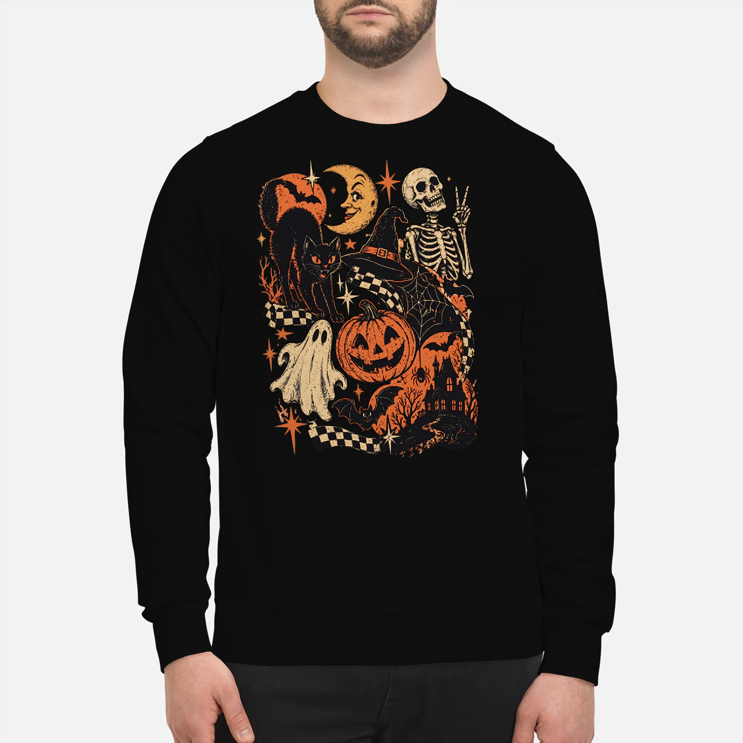 The 'Midnight Flash' Vintage Spooky Unisex Sweatshirt