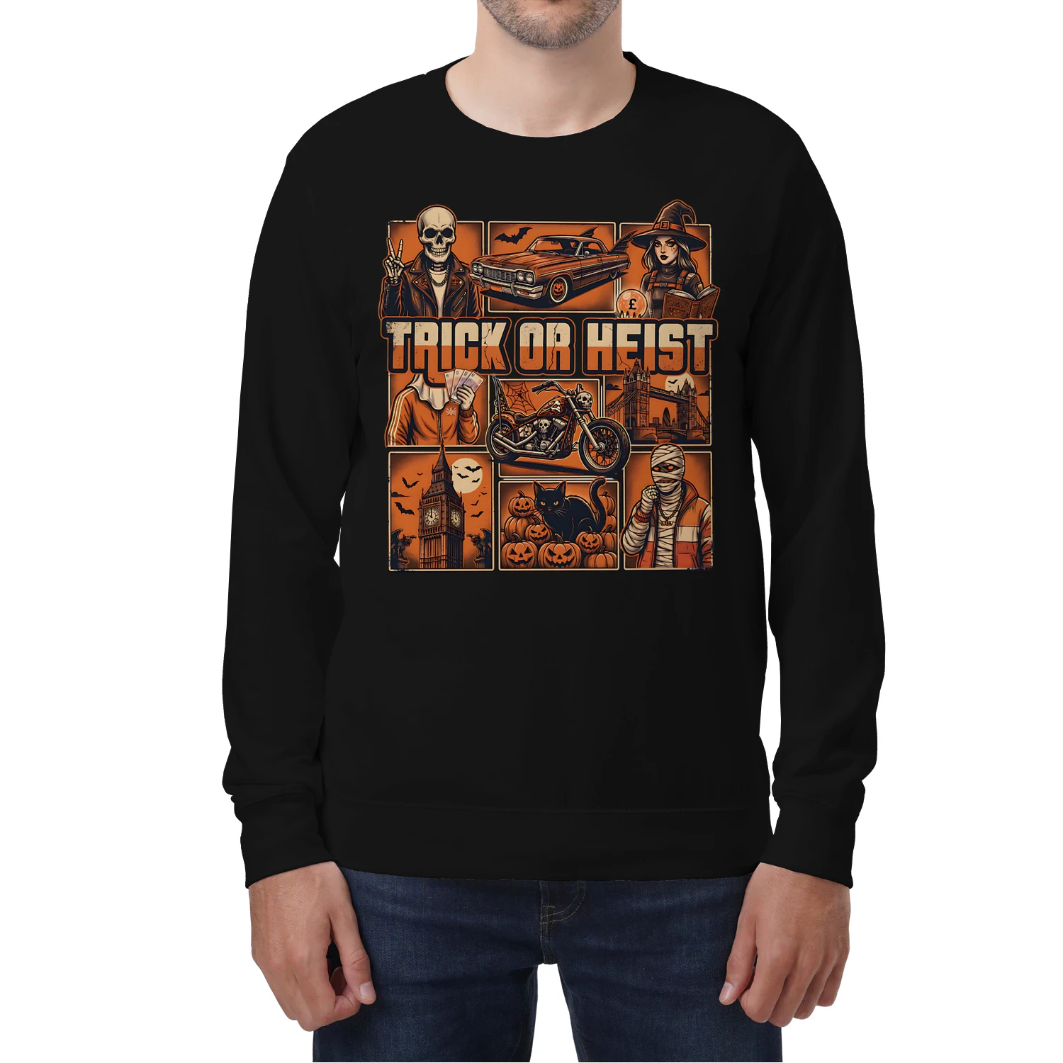 Halloween Trick or Heist Halloween style Sweatshirt