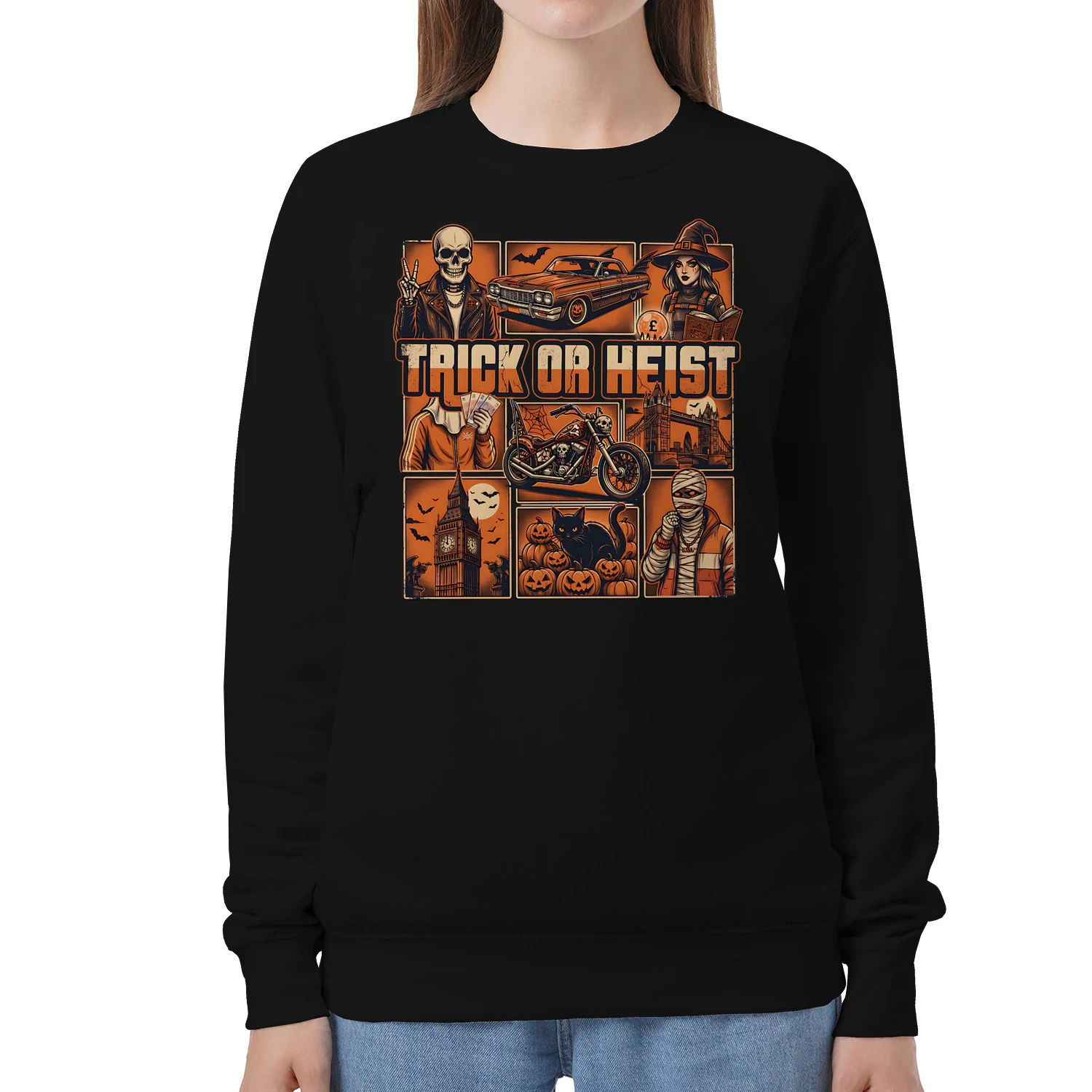 Halloween Trick or Heist Halloween style Sweatshirt