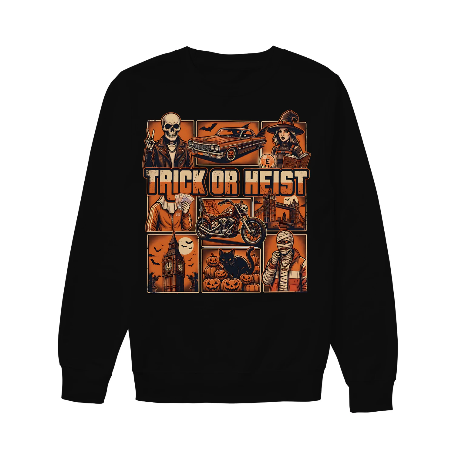 Halloween Trick or Heist Halloween style Sweatshirt