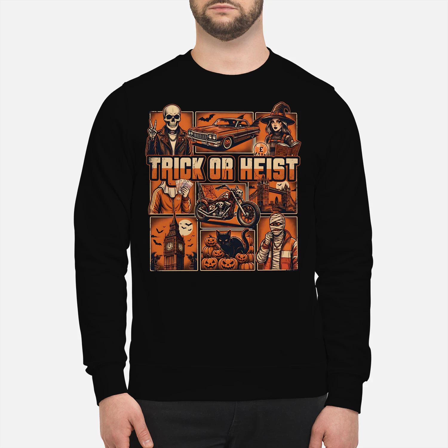 Halloween Trick or Heist Halloween style Sweatshirt