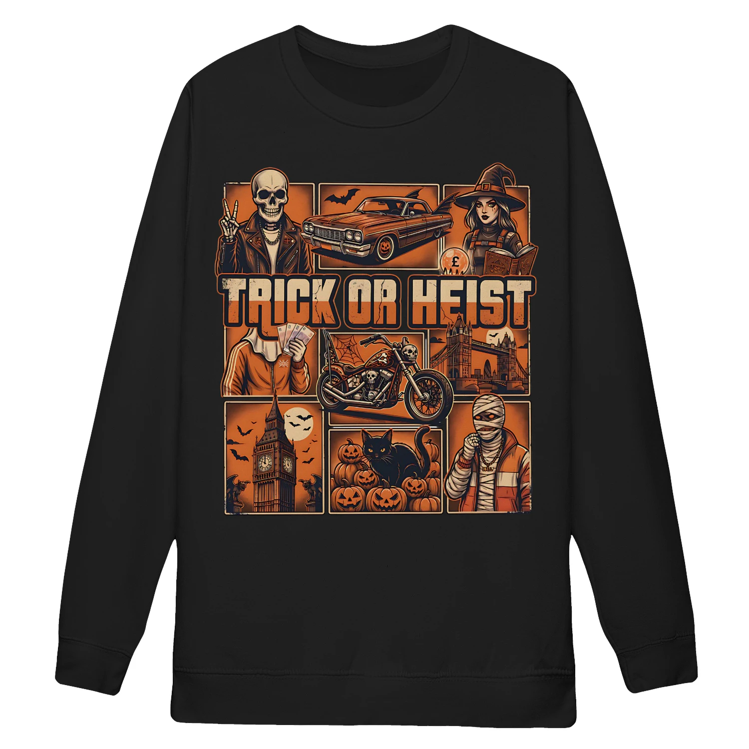 Halloween Trick or Heist Halloween style Sweatshirt