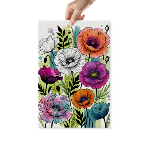 Poppies & Foliage