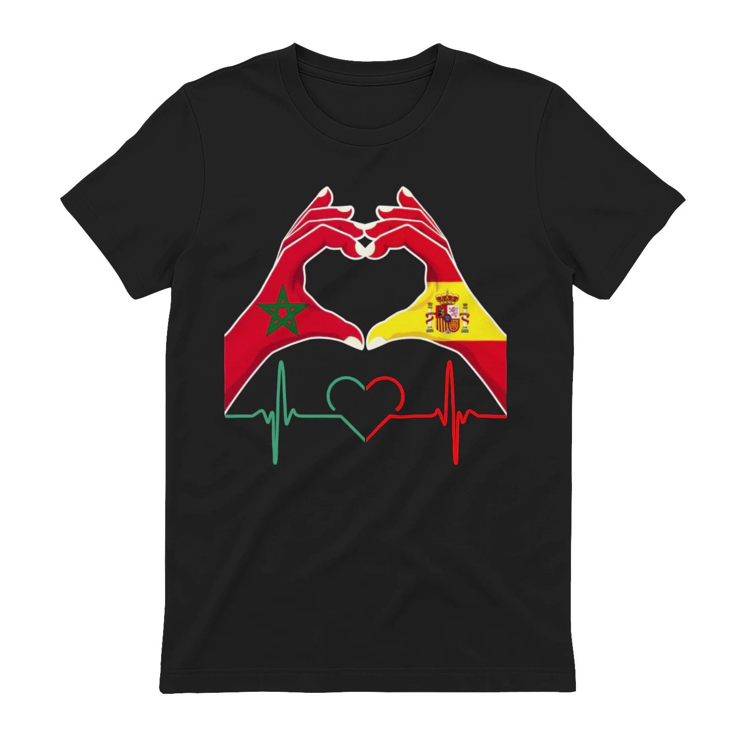 Morocco Spain Heart Connection T-Shirt