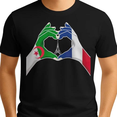 France & Algeria in My Heart T-Shirt