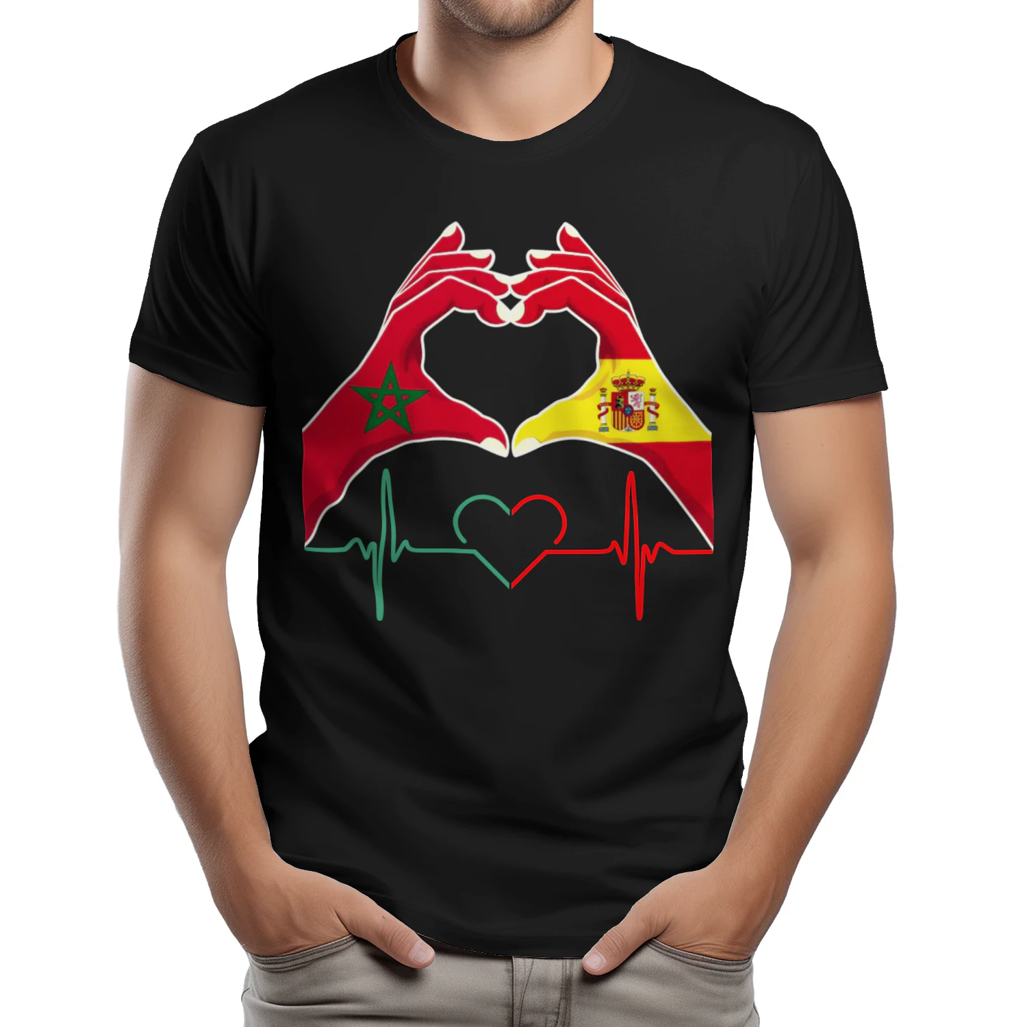 Morocco Spain Heart Connection T-Shirt