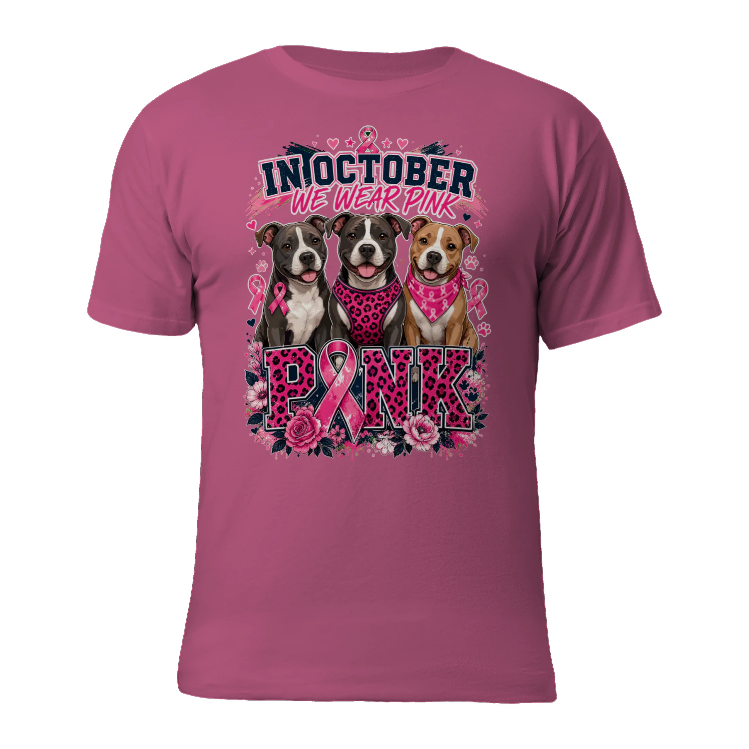 In October We Wear Pink Pit Bull Tee