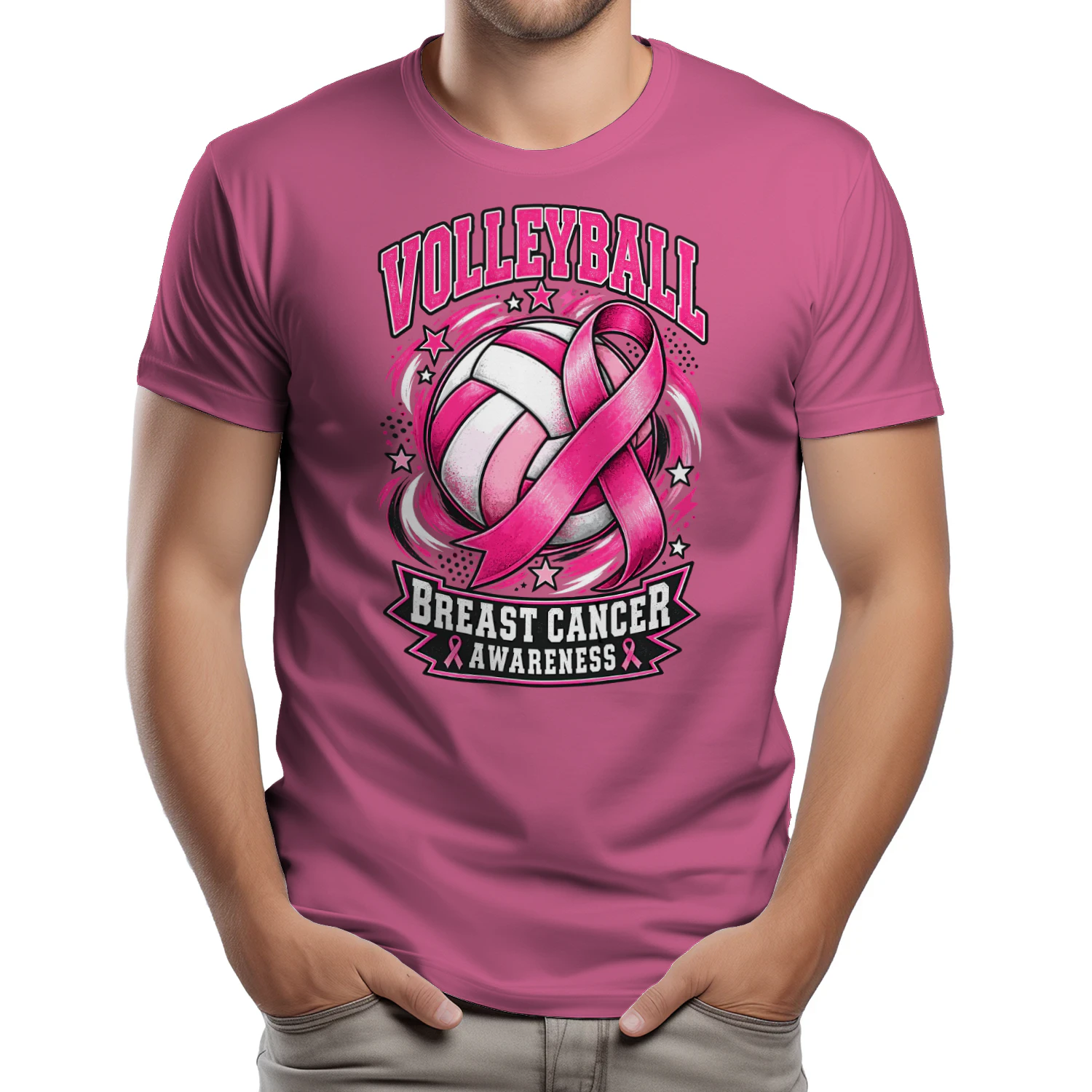 Volleyball Breast Cancer Awareness Tee
