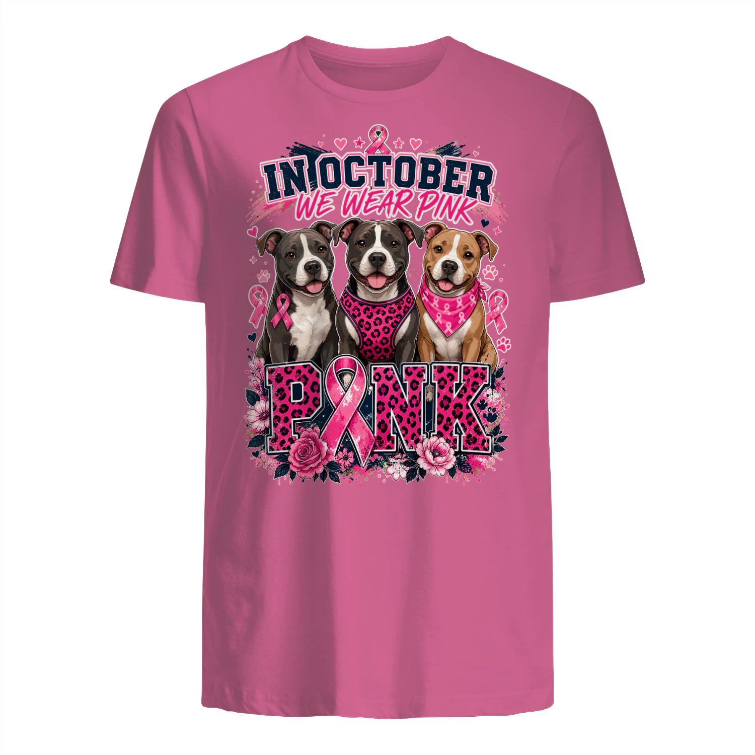 In October We Wear Pink Pit Bull Tee