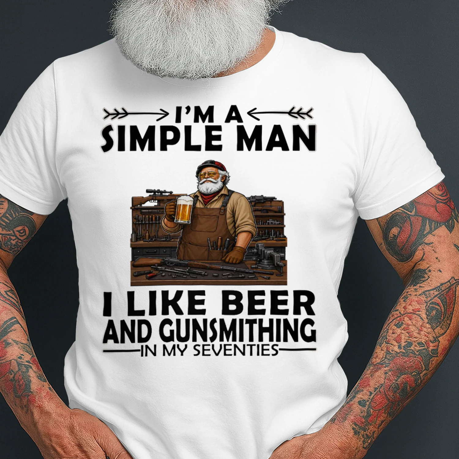 Simple Man I Like Beer And Gunsmithing In My Seventies GUN0009
