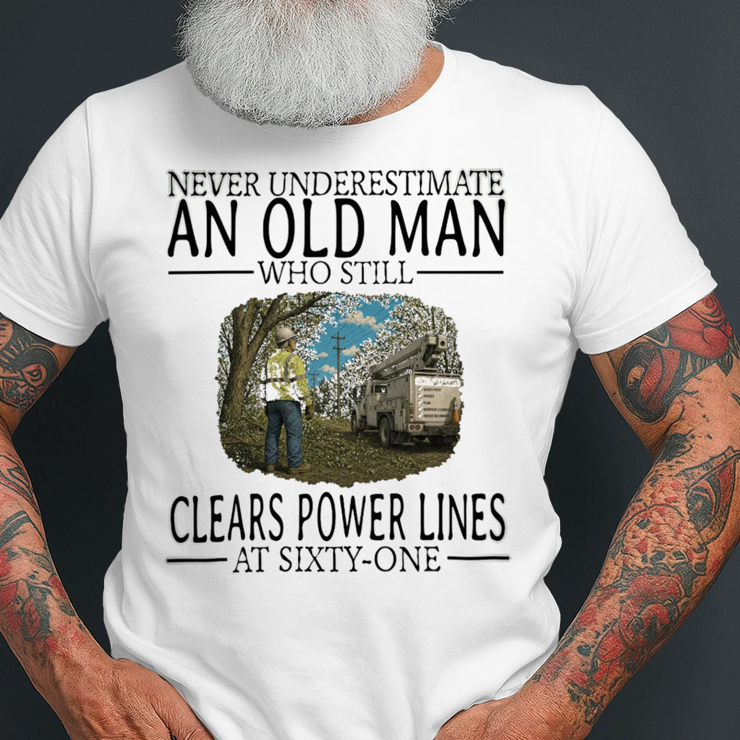 Never Underestimate An Old Man Who Still Clears Power Lines At Sixty One TRE0005