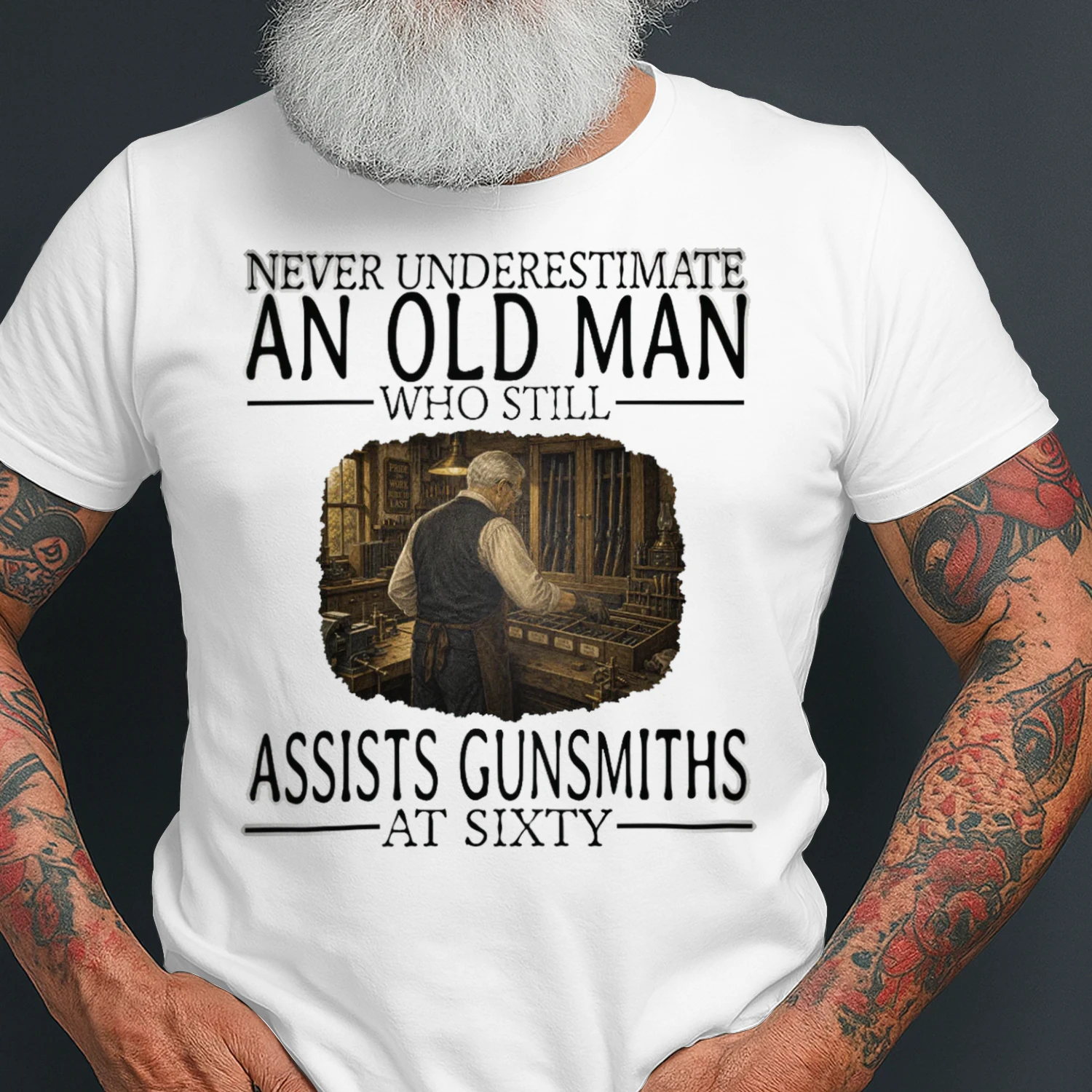 Never Underestimate An Old Man Who Still Assists Gunsmiths At Sixty GUN0006
