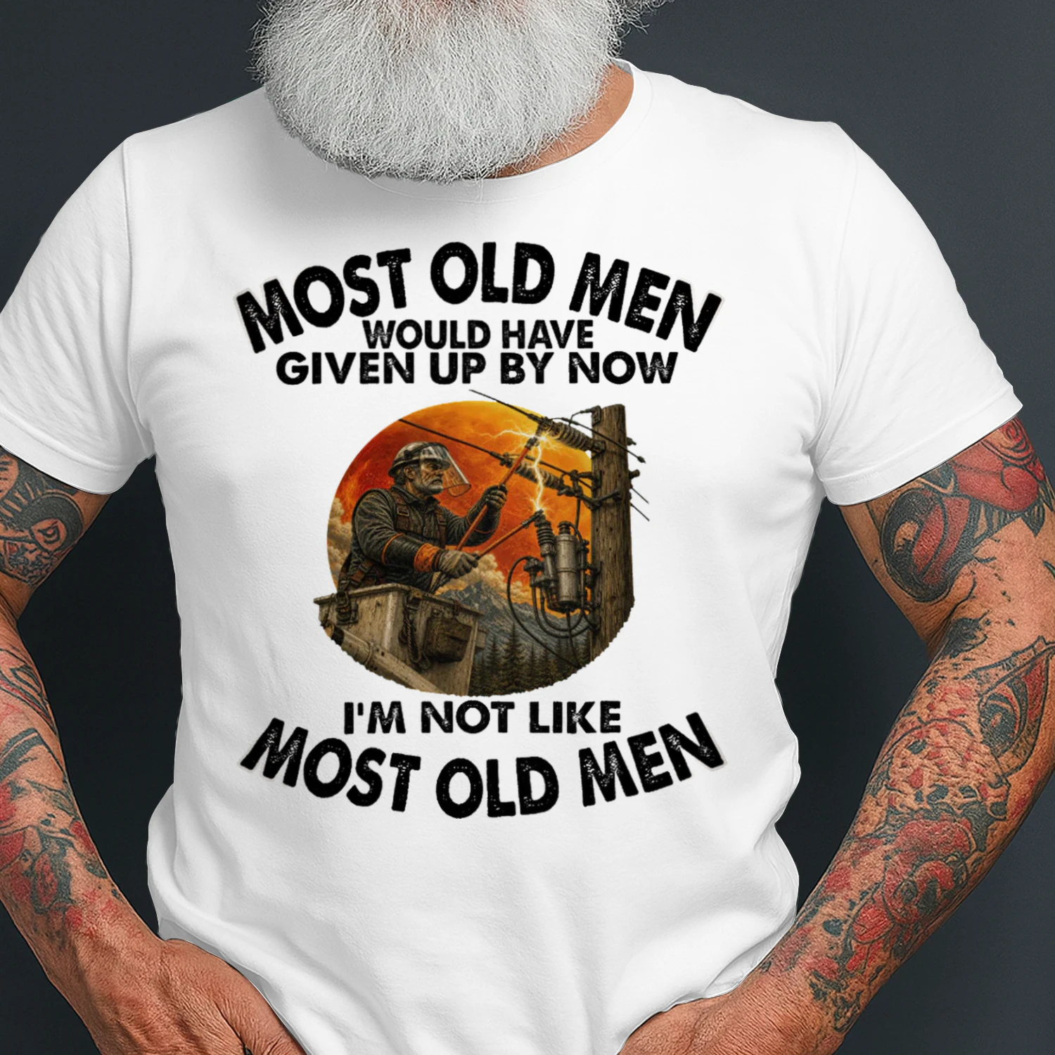Most Old Men Give Up By Now High Voltage Tech HIG0001