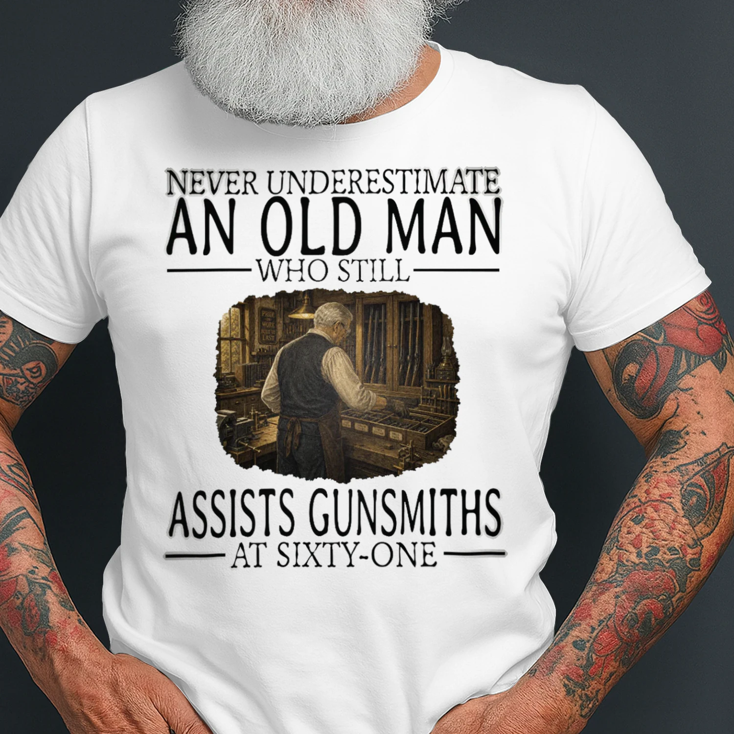 Never Underestimate An Old Man Who Still Assists Gunsmiths At Sixty One GUN0005