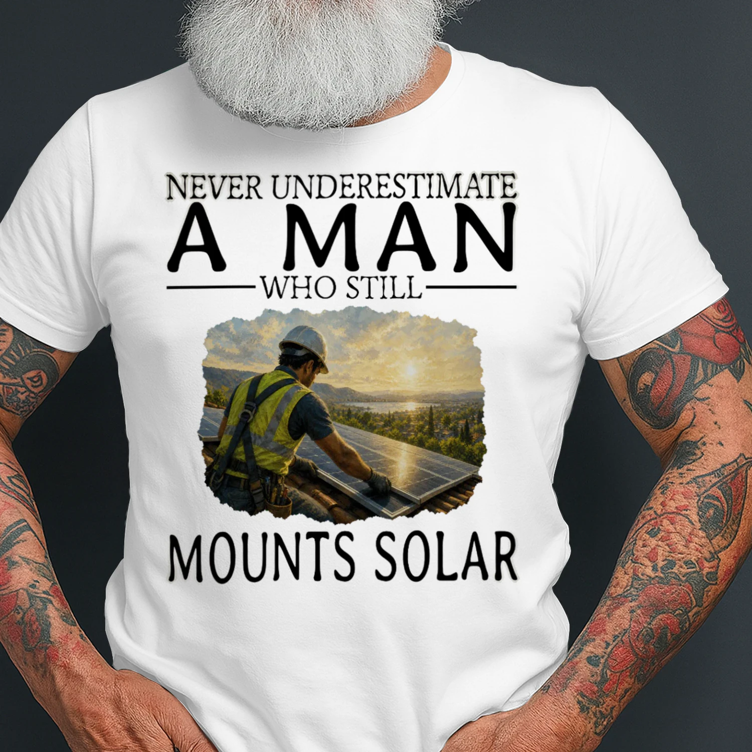 Never Underestimate A Man Who Still Mounts Solar SOL0004