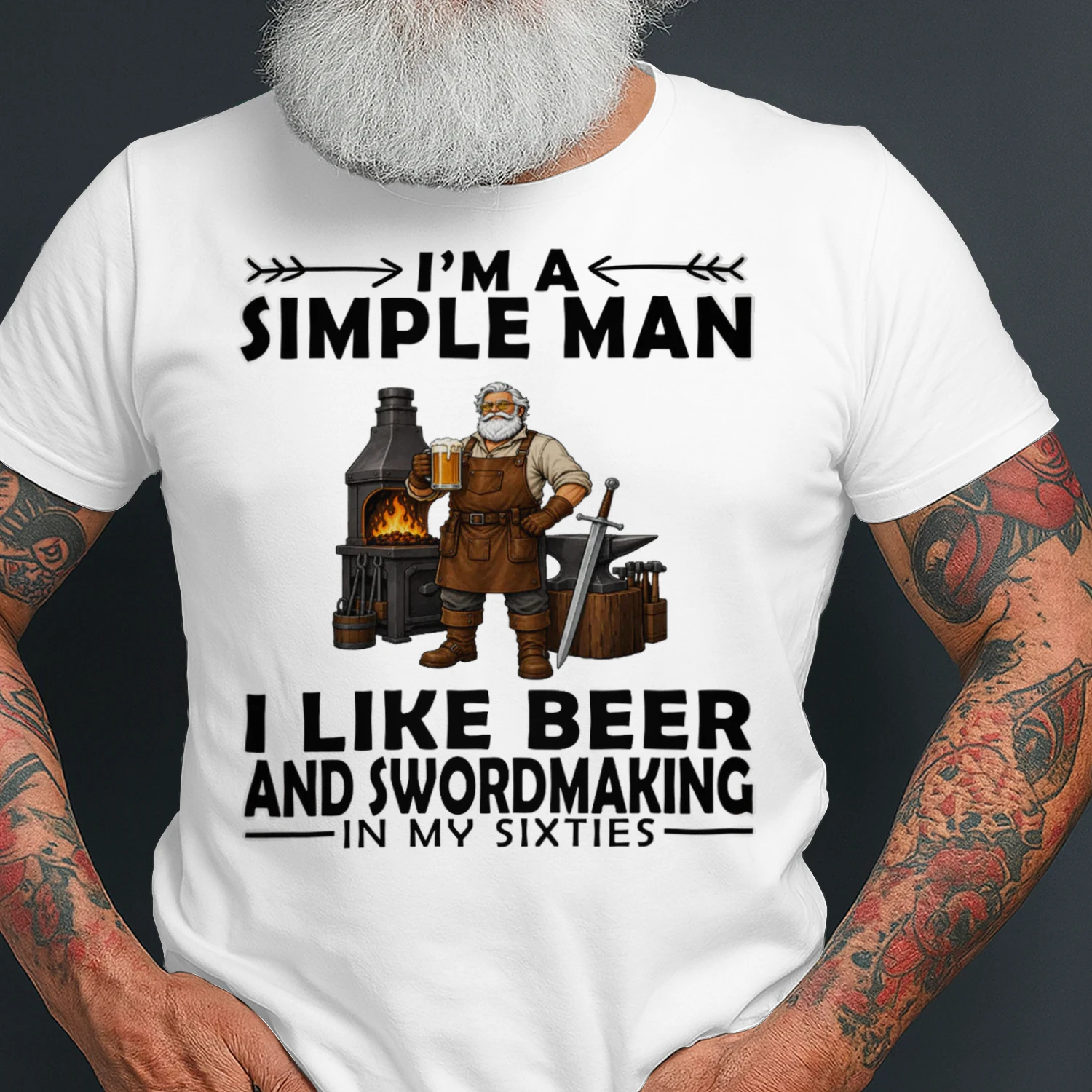 Simple Man I Like Beer And Swordmaking In My Sixties SWO0009