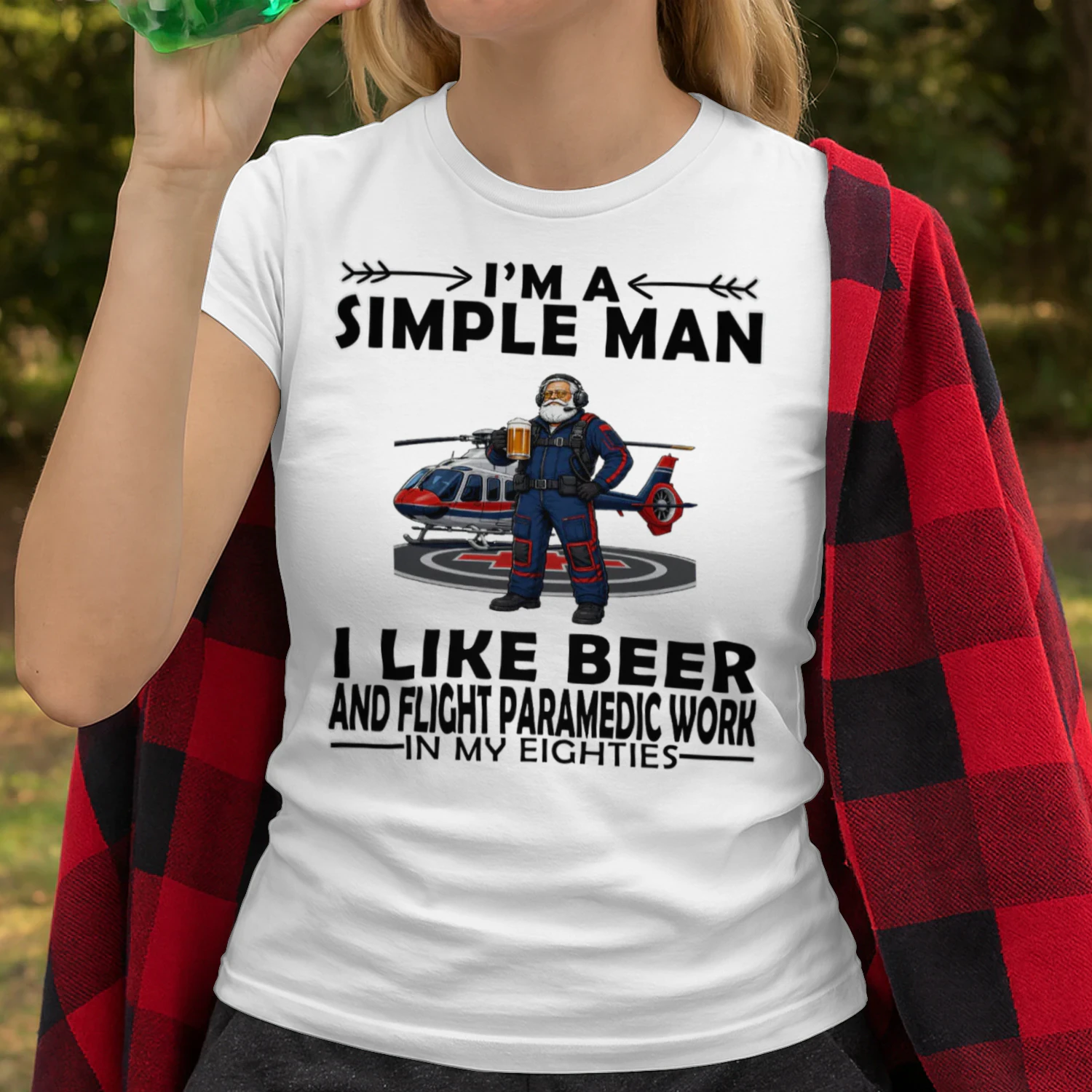 Simple Man I Like Beer And Flight Paramedic Work In My Eighties FLI0008