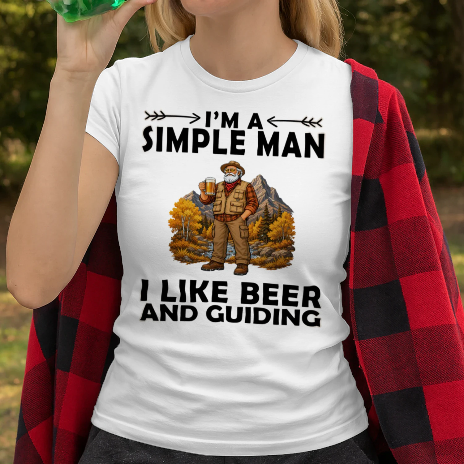 Simple Man I Like Beer And Guiding White V2 GUI0010