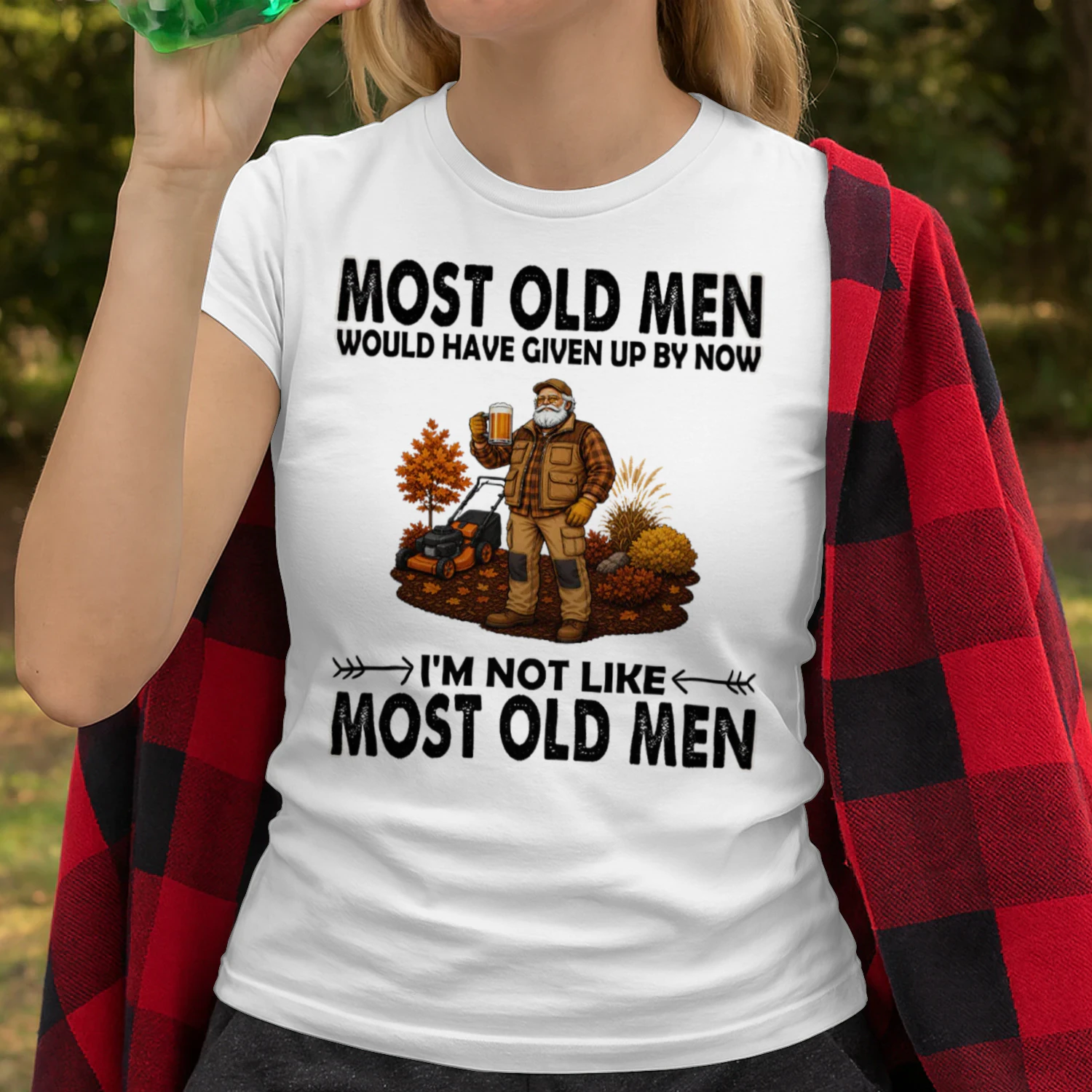 Most Old Men Give Up By Now Landscaper Beer Mower LAN0001