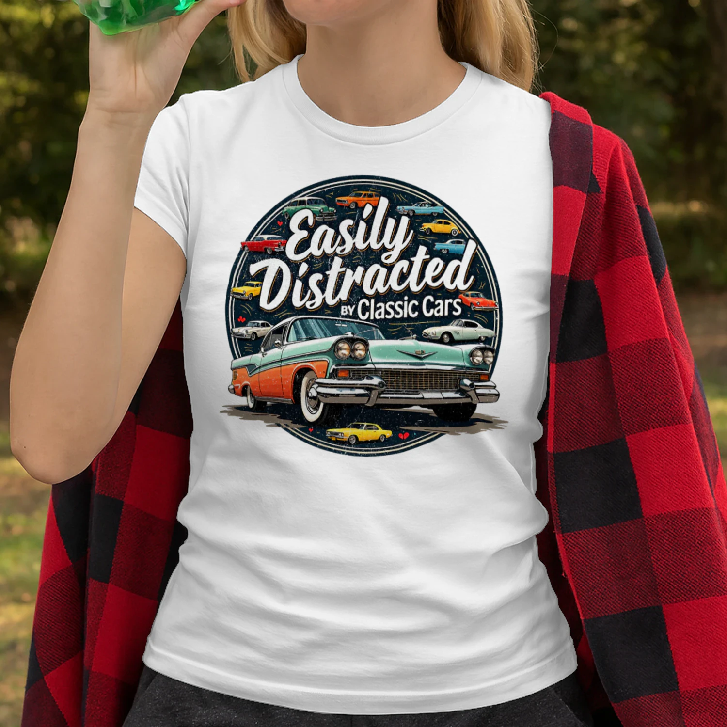 Easily Distracted By Classic Cars Shirt Vintage Old Car Guy Hot Rod T Shirt HRD0080
