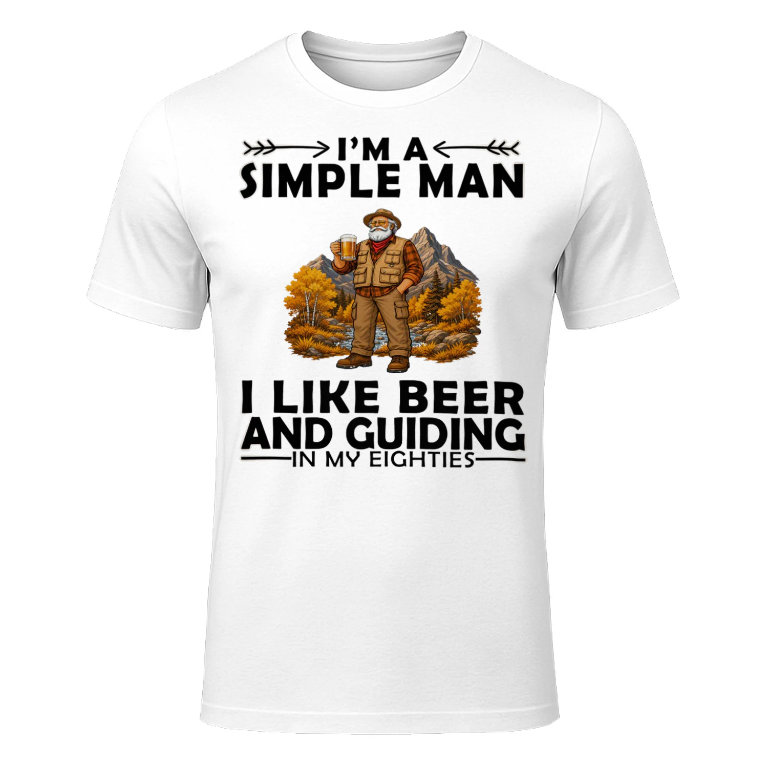 Simple Man I Like Beer And Guiding In My Eighties GUI0008