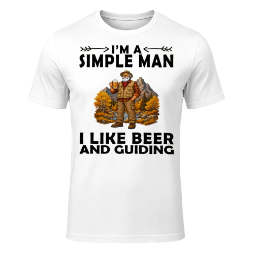 Simple Man I Like Beer And Guiding White GUI0011