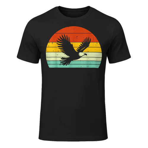 Bald Eagle Sunset Retro Wildlife Bird Eagle T Shirt EAG0018