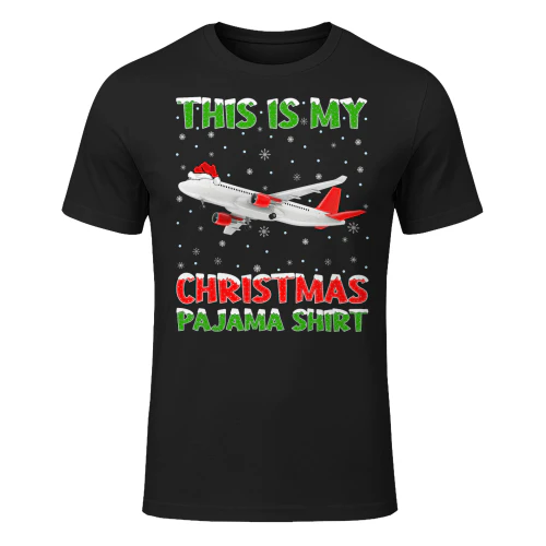 This Is My Christmas Pajama Shirt Airplane Christmas Airplane T Shirt AIP0621