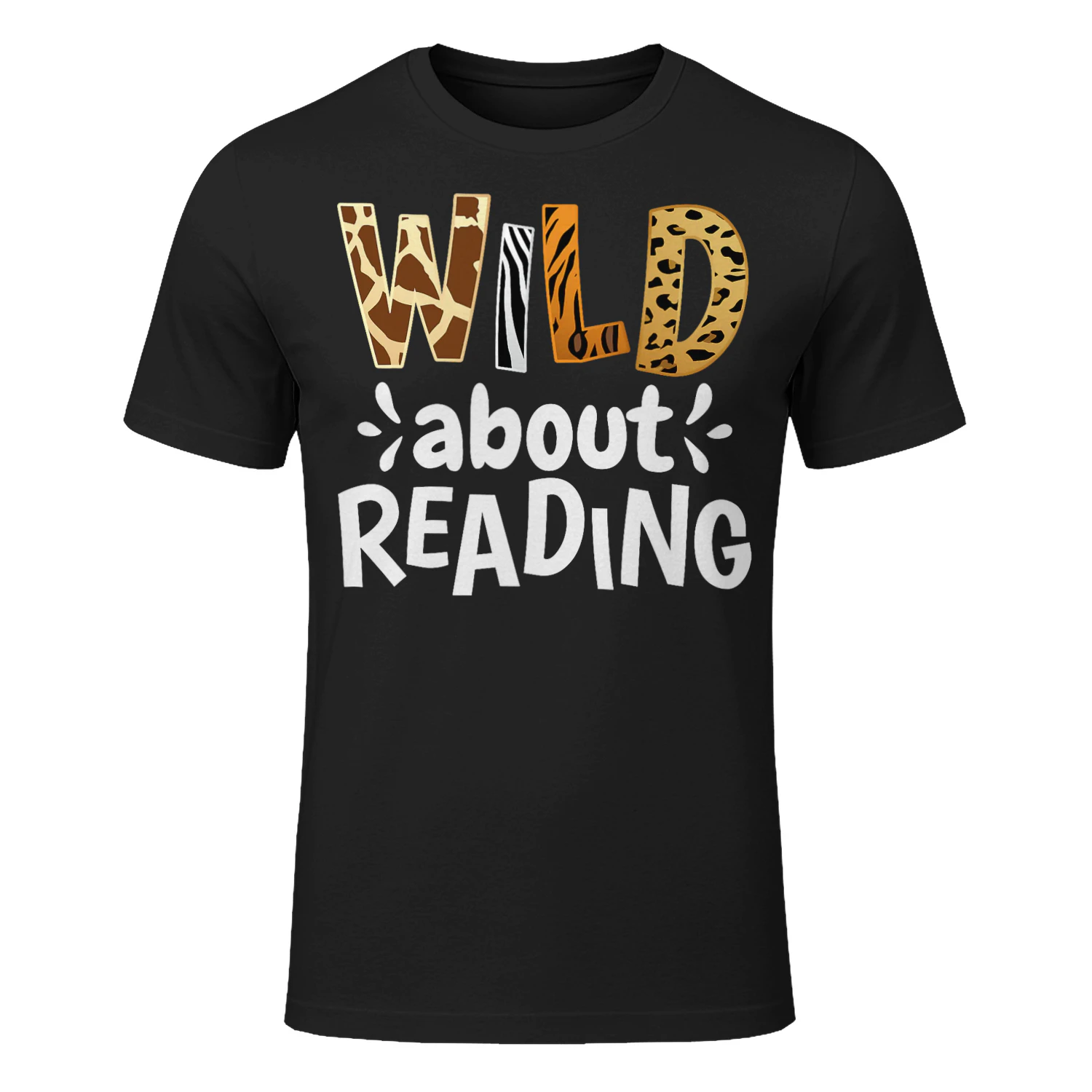 Wild About Reading Reading Books And Bookworm Library Day Read Books T Shirt REB0925
