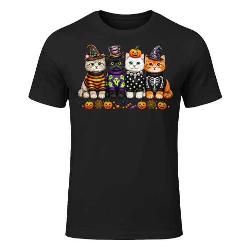 Kawaii Halloween Cat Lovers Cute Spooky Kittens for Women T Shirt CAT1127