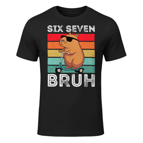 Six Seven Bruh 67 Meme Funny Cute Capybara T Shirt CAB0737
