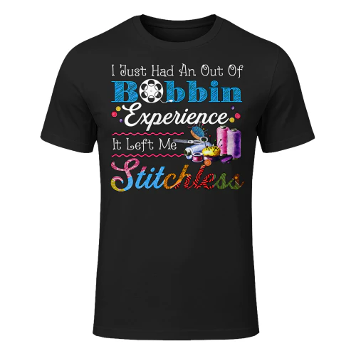 Womens I Just Had An Out Of Bobbin Experience It Left Me Stitchless V Neck T Shirt SEQ0865