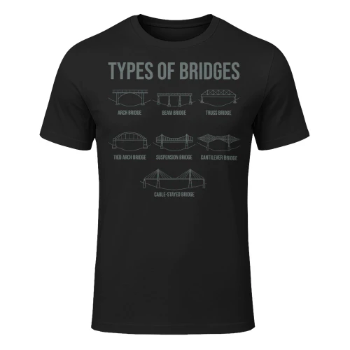 Types Of Bridges Bridge Engineer Gift Small Engineer T Shirt STE0643
