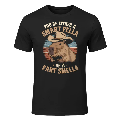 Smart Fella Or Fart Smella Rodent Animals Kawaii Capybara T Shirt CAB0744
