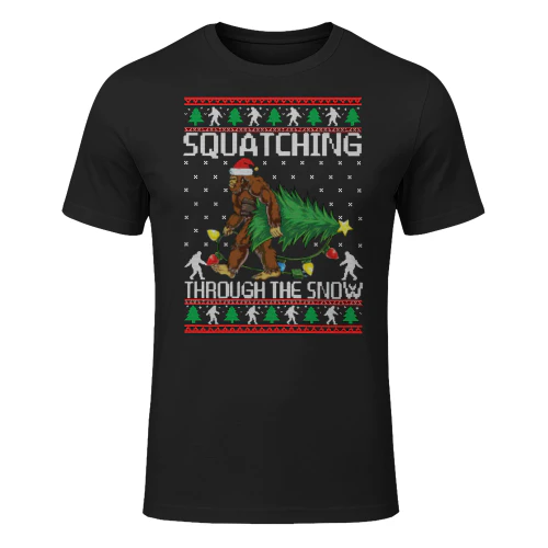 Squatching Through The Snow Bigfoot Lovers Christmas Sweatshirt Bigfoot T Shirt STB0490