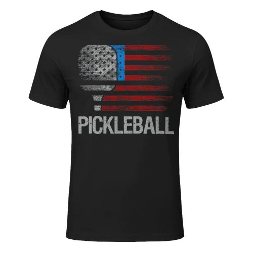 Us Flag Pickleball Player Paddleball Lover Pickleball T Shirt PIK0332