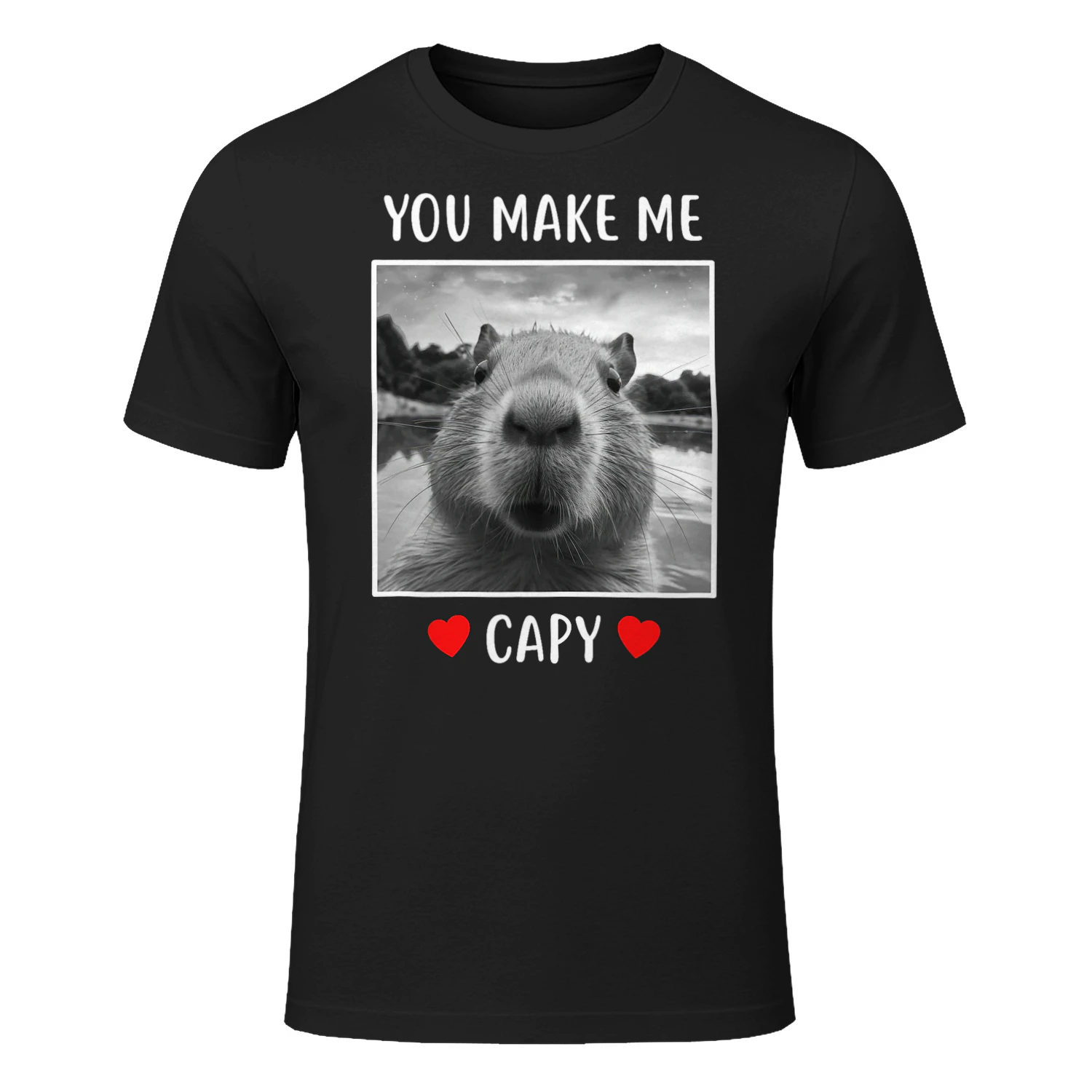 Valentines Day You Make Me Capy Funny Capybara T Shirt CAB0772