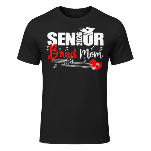 Senior Band Mom 2026 Marching Band Class of 2026 Trombone T Shirt MCB0292