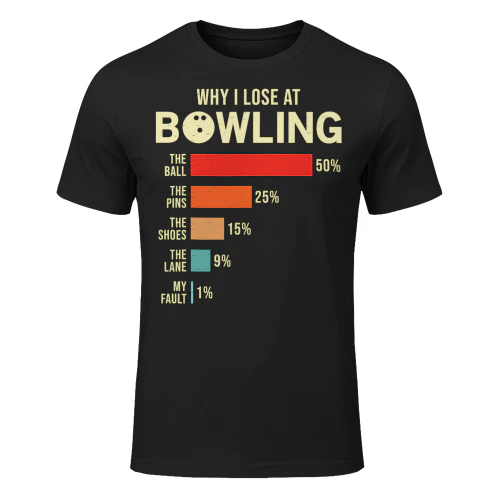 Why I Lose at Bowling Funny Bowler T Shirt BOL1523