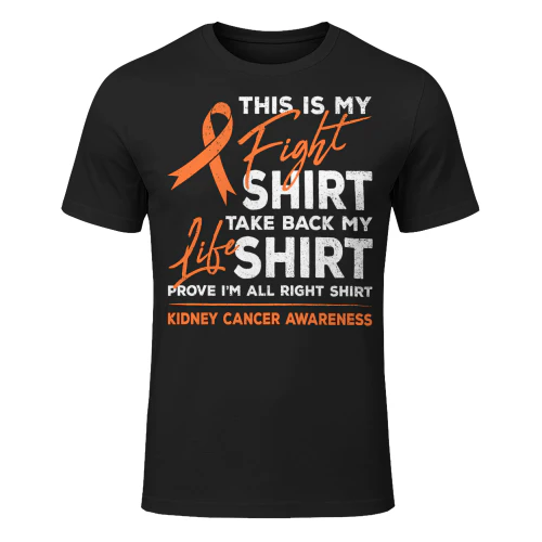 This Is My Fight Shirt Kidney Cancer Awareness Month Ribbon T Shirt KIW0339