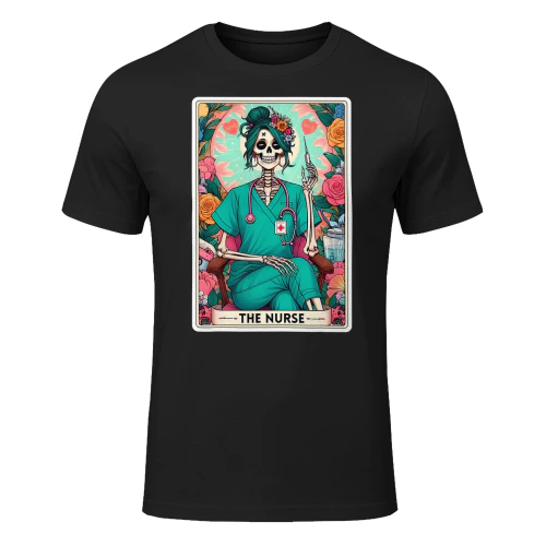 The Nurse Skeleton Tarot Card Funny Nursing Nurse Rn Lpn Np Nursing T Shirt NUR0323