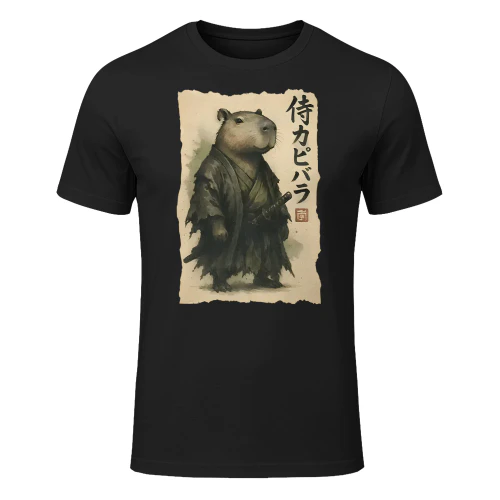 Samurai Capybara Funny Capybara Japanese Animal T Shirt CAB0728