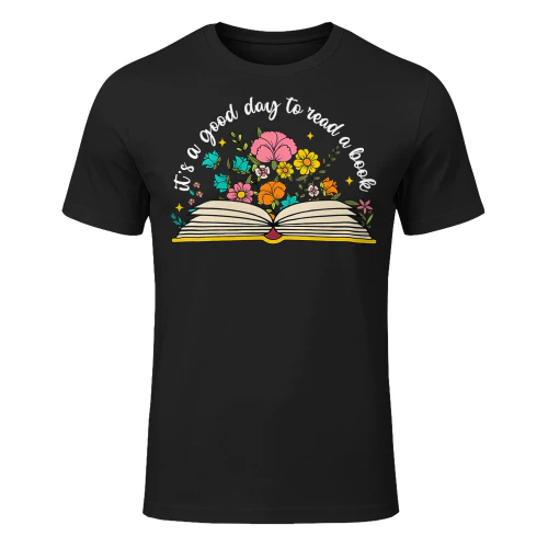 Womens Its A Good Day To Read A Book Librarian Books Reading Floral V Neck Read Books T Shirt REB0932