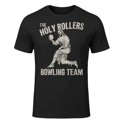 The Holy Rollers Bowling Team Jesus Bowler Christian Bowling T Shirt BOL1467
