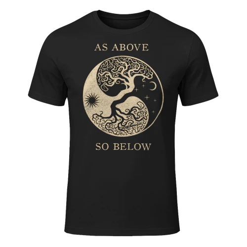 Yggdrasil Vintage Viking Moon Sun Mythical Tree Norse Odin Pullover Hoodie Viking T Shirt VIK0518