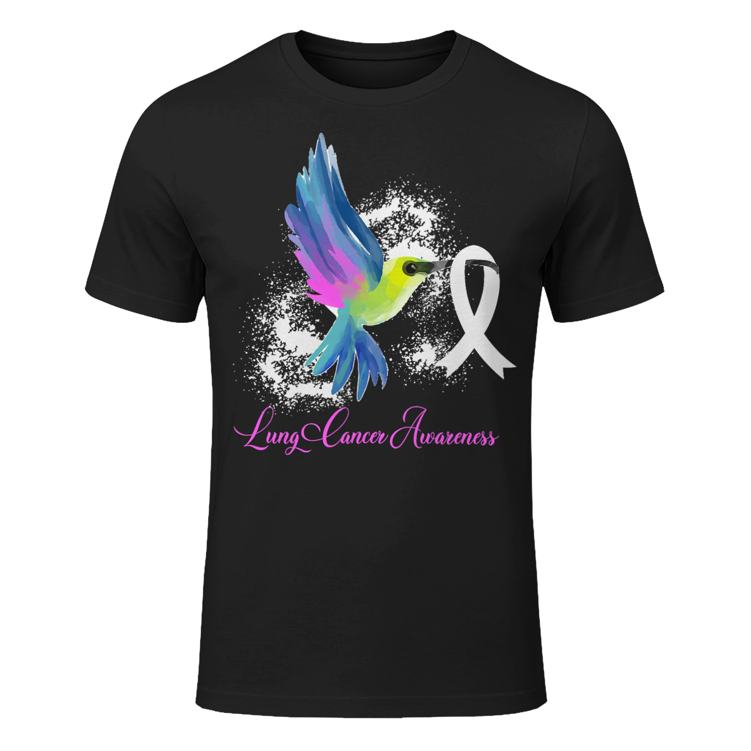 White Ribbon Lung Cancer Survivor Gift Lung Cancer Awareness Lung Cancer T Shirt LUC0151