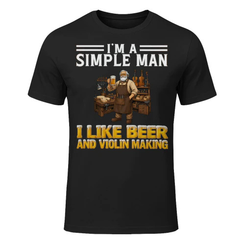 Simple Man I Like Beer And Violin Making Black VIO0007