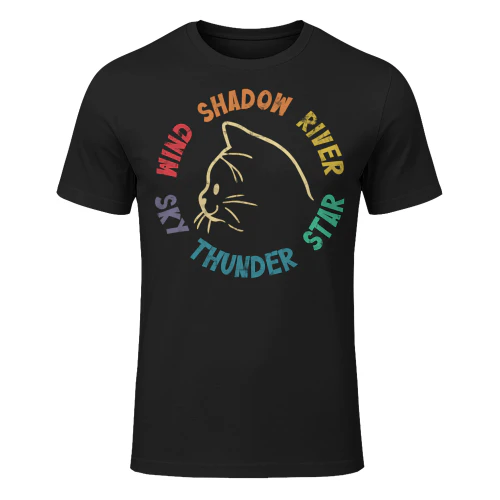 Wind Shadow River Star Thunder Sky Cat Feline Pullover Hoodie Cat T Shirt CLR0691